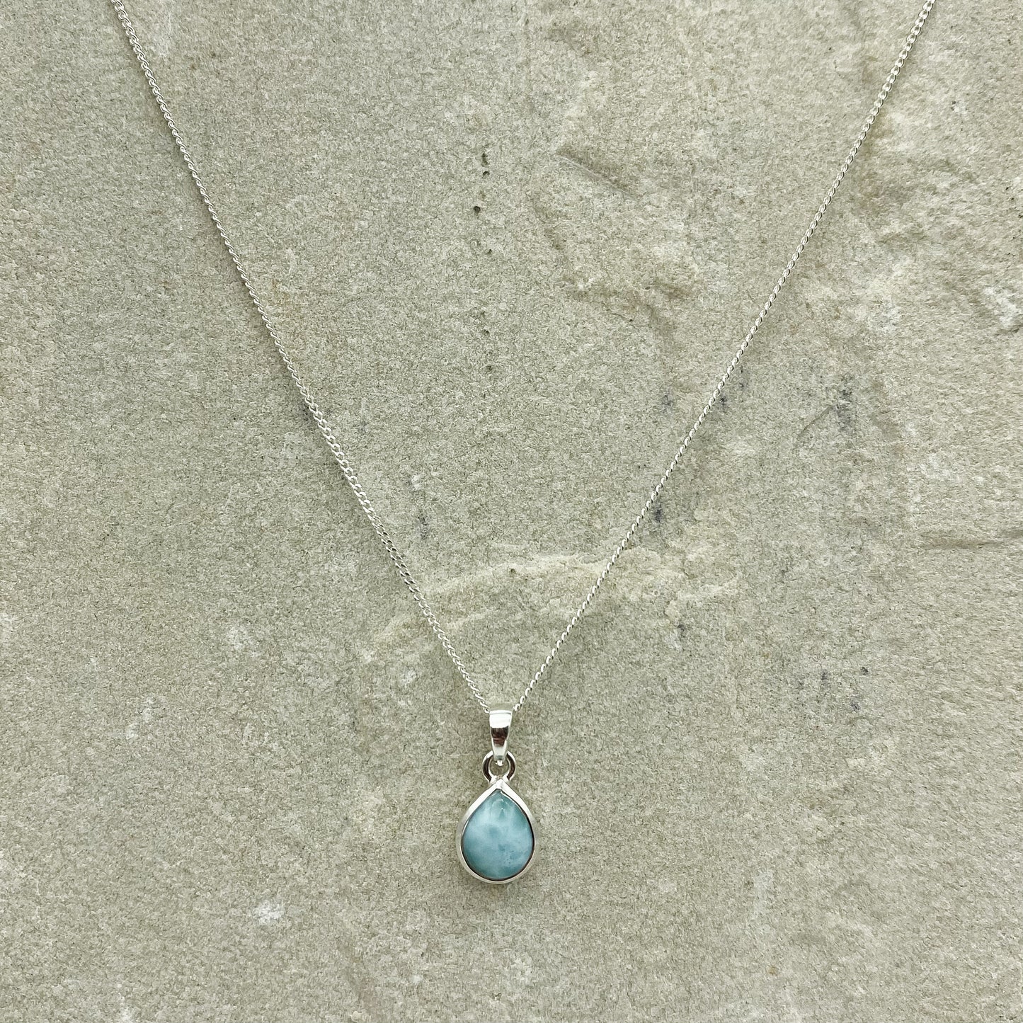 Larimar Teardrop Necklace