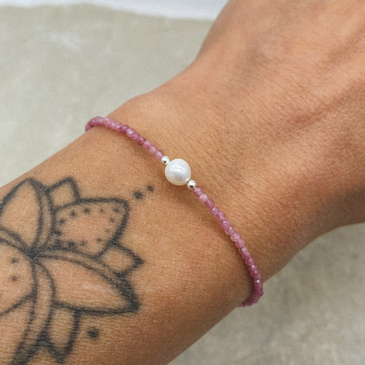 Balance bracelets - Gemstone beaded + Freshwater Pearl