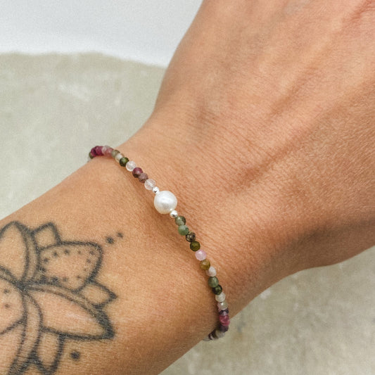 Balance bracelets - Gemstone beaded + Freshwater Pearl