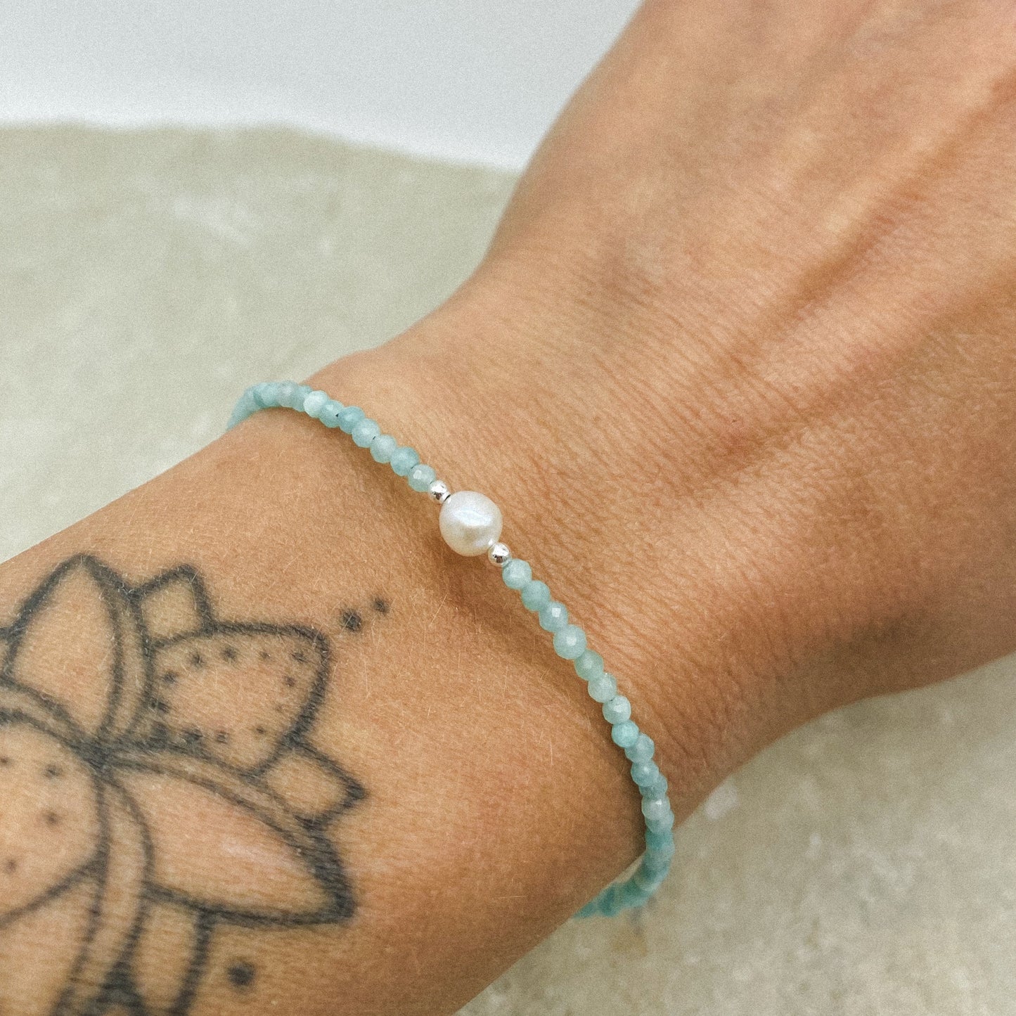 Balance bracelets - Gemstone beaded + Freshwater Pearl