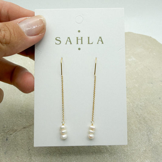 Pearl Threader Earrings