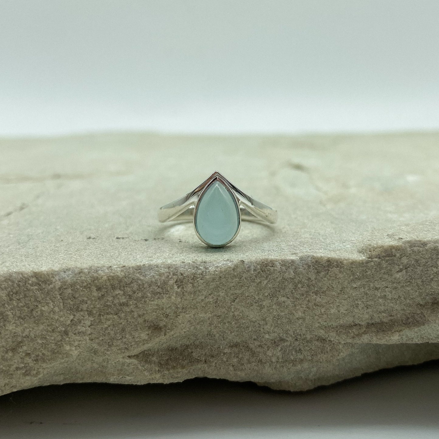 Deora Ring - Aqua Chalcedony