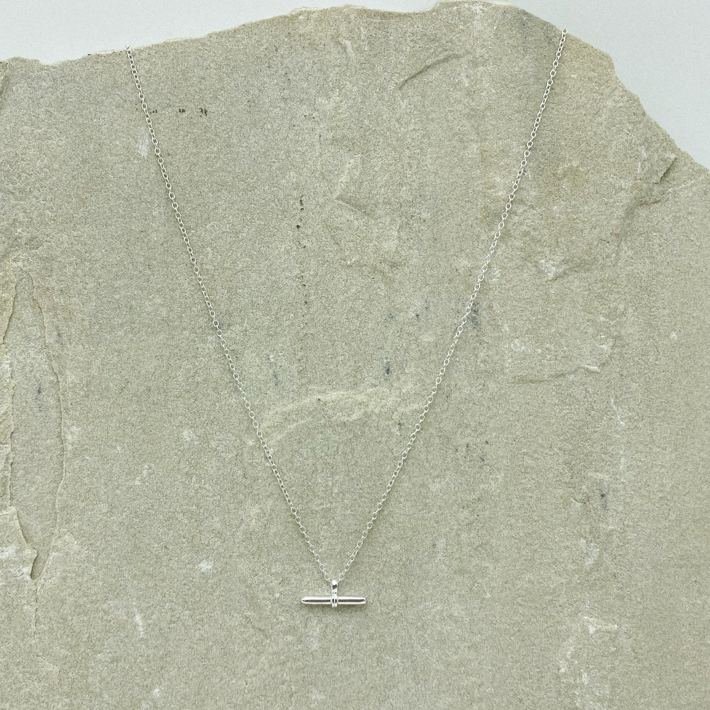 T bar necklace