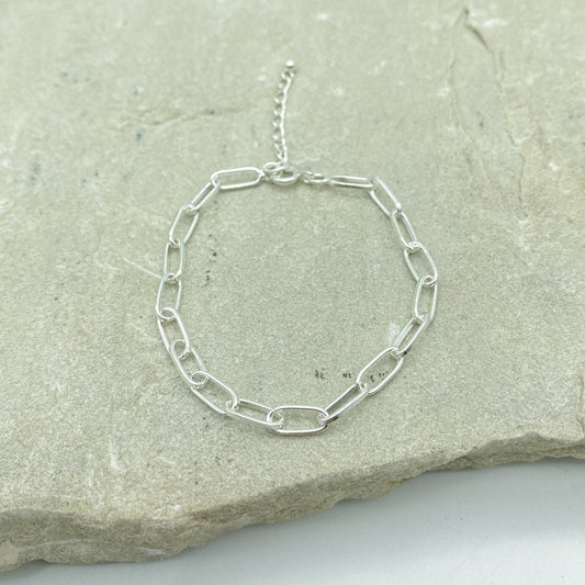 Paperclip link bracelet