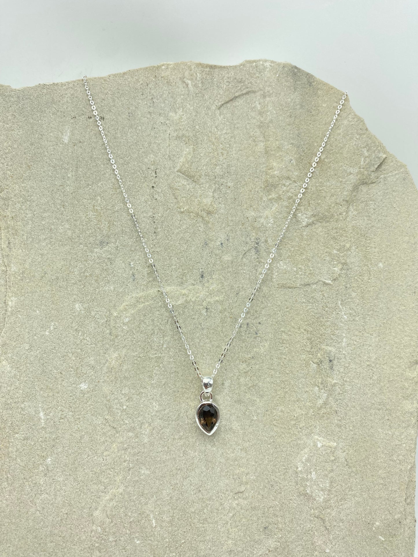 Tallows Necklace - Smokey Quartz or Topaz