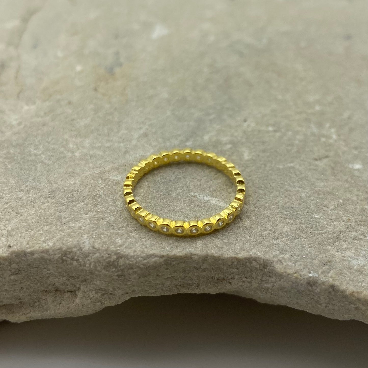 Stacker ring - CZ - Gold