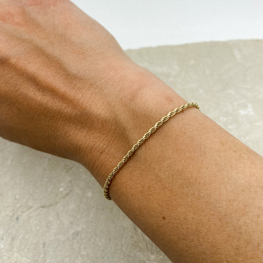 Rope bracelet -gold