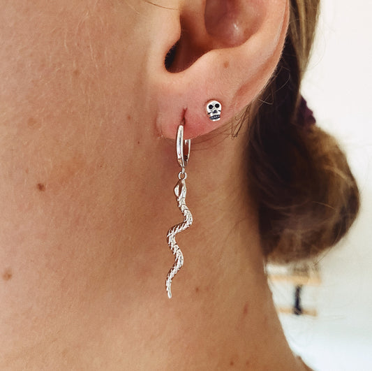 Snake Huggie Hoops