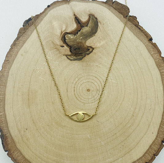 Eye On You Necklace - Gold