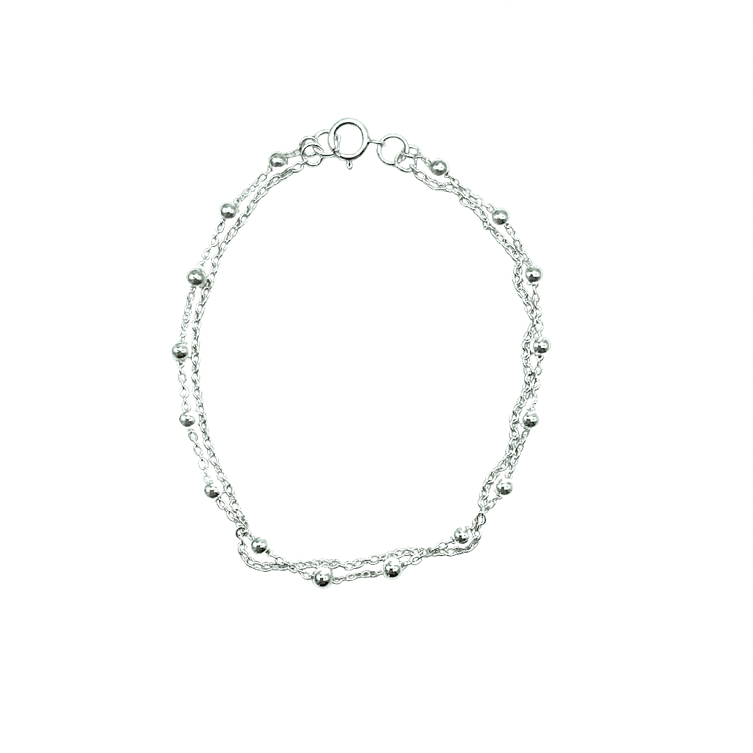 Beaded Double Chain bracelet