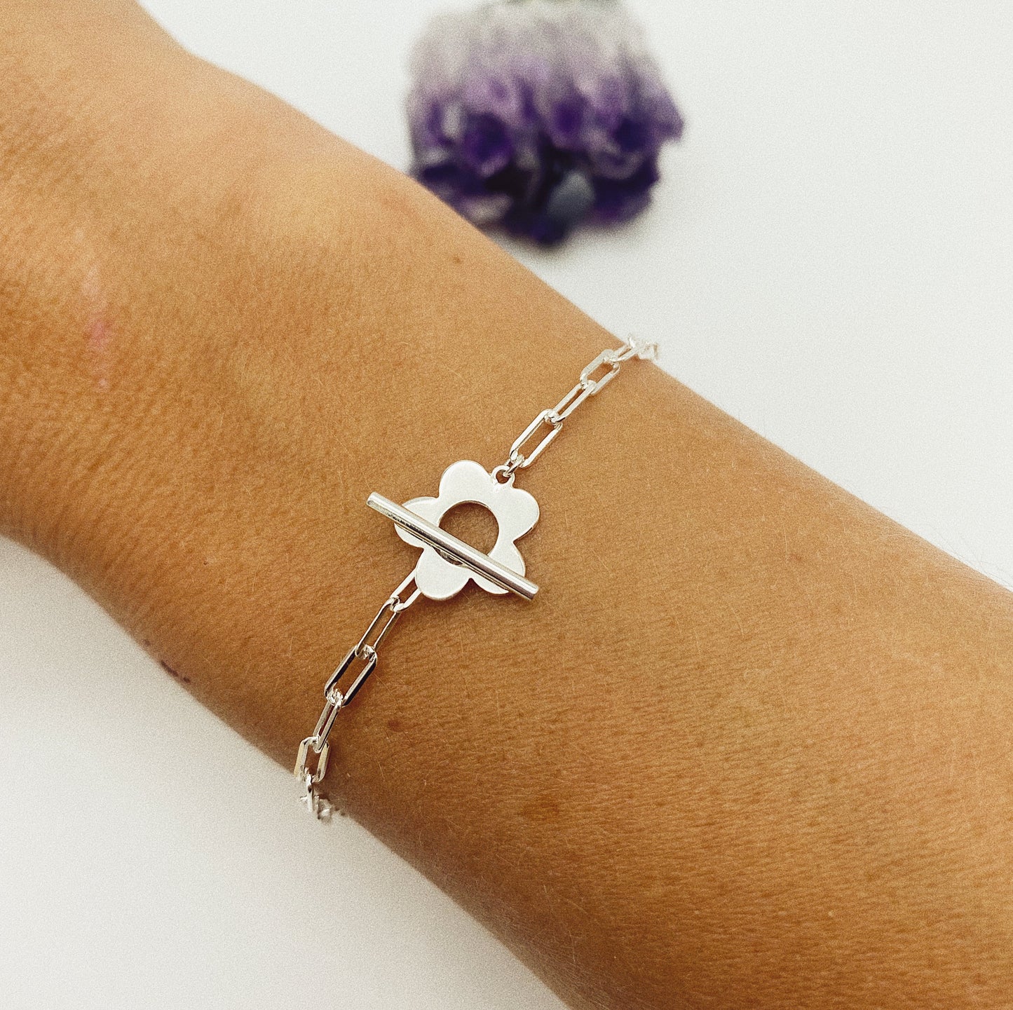 Flower chain bracelet