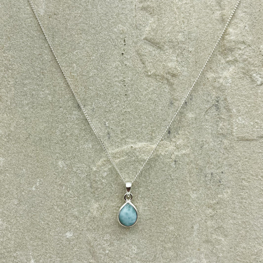 Larimar Teardrop Necklace