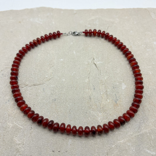 Carnelian beaded necklace