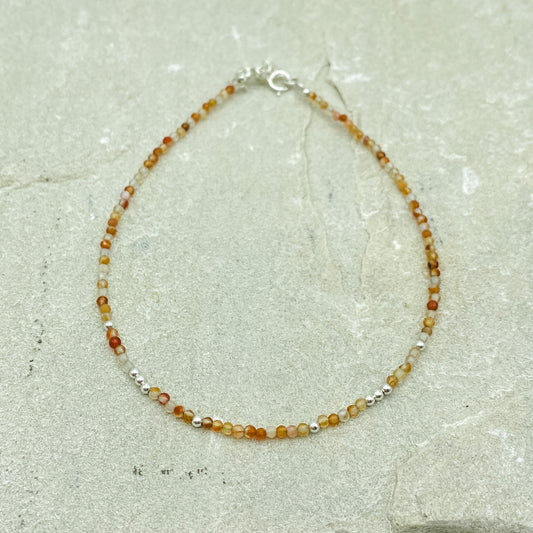 Orange Agate Anklet