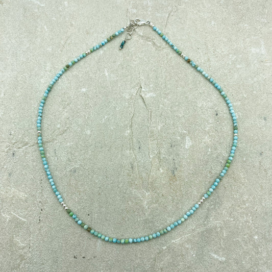 Blue turquoise beaded necklace