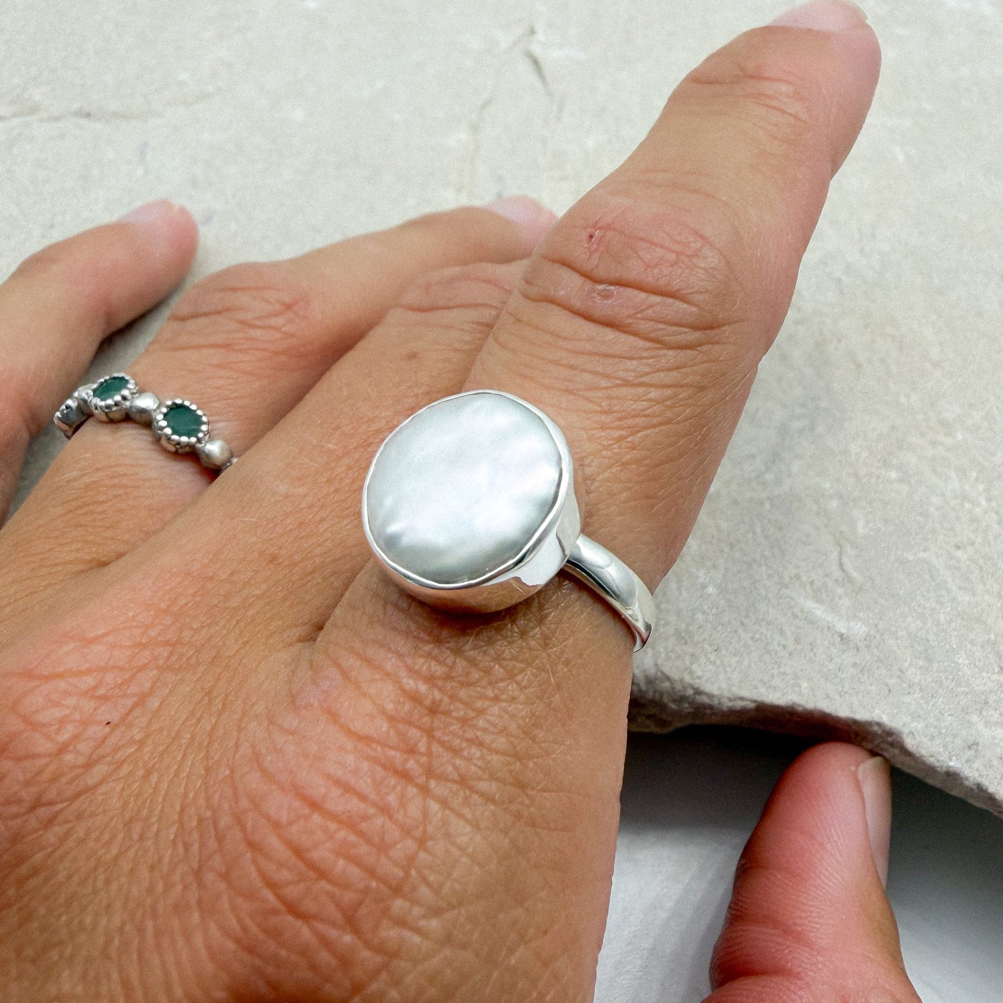 Coin pearl Ring