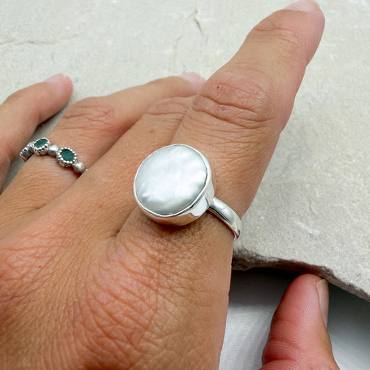 Coin pearl Ring