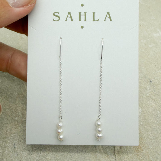 Pearl Threader Earrings