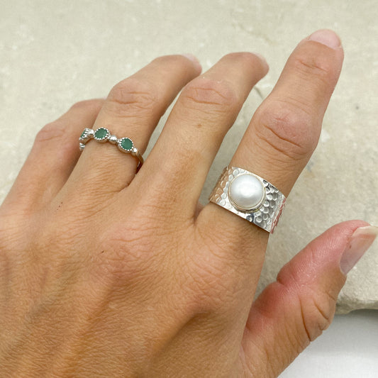 Palm cove Ring - Pearl