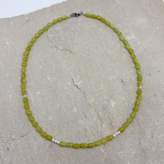 Olive you - Olive Jade + Freshwater Pearl