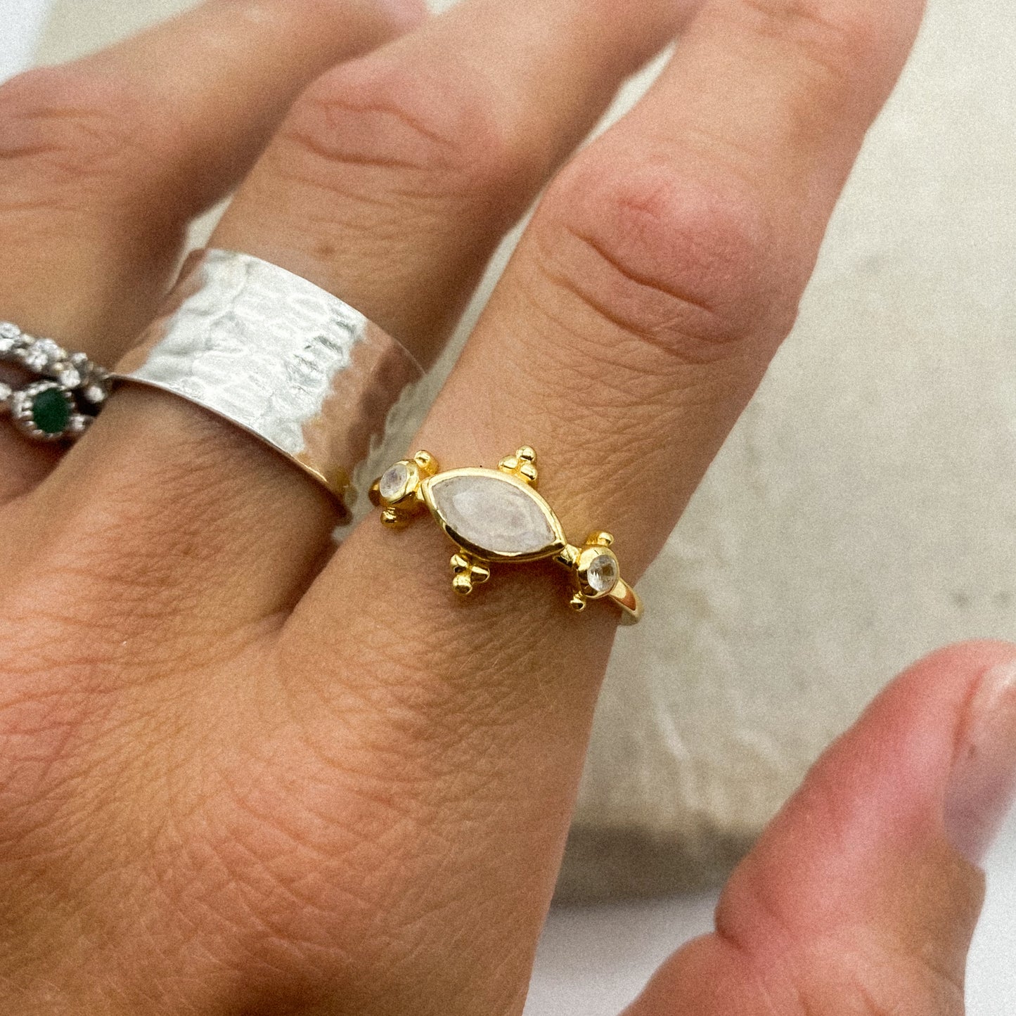 Aura Ring - moonstone