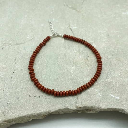 Red Jasper Anklet