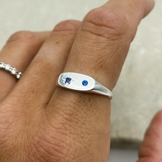 Silver days Ring - sapphire CZ