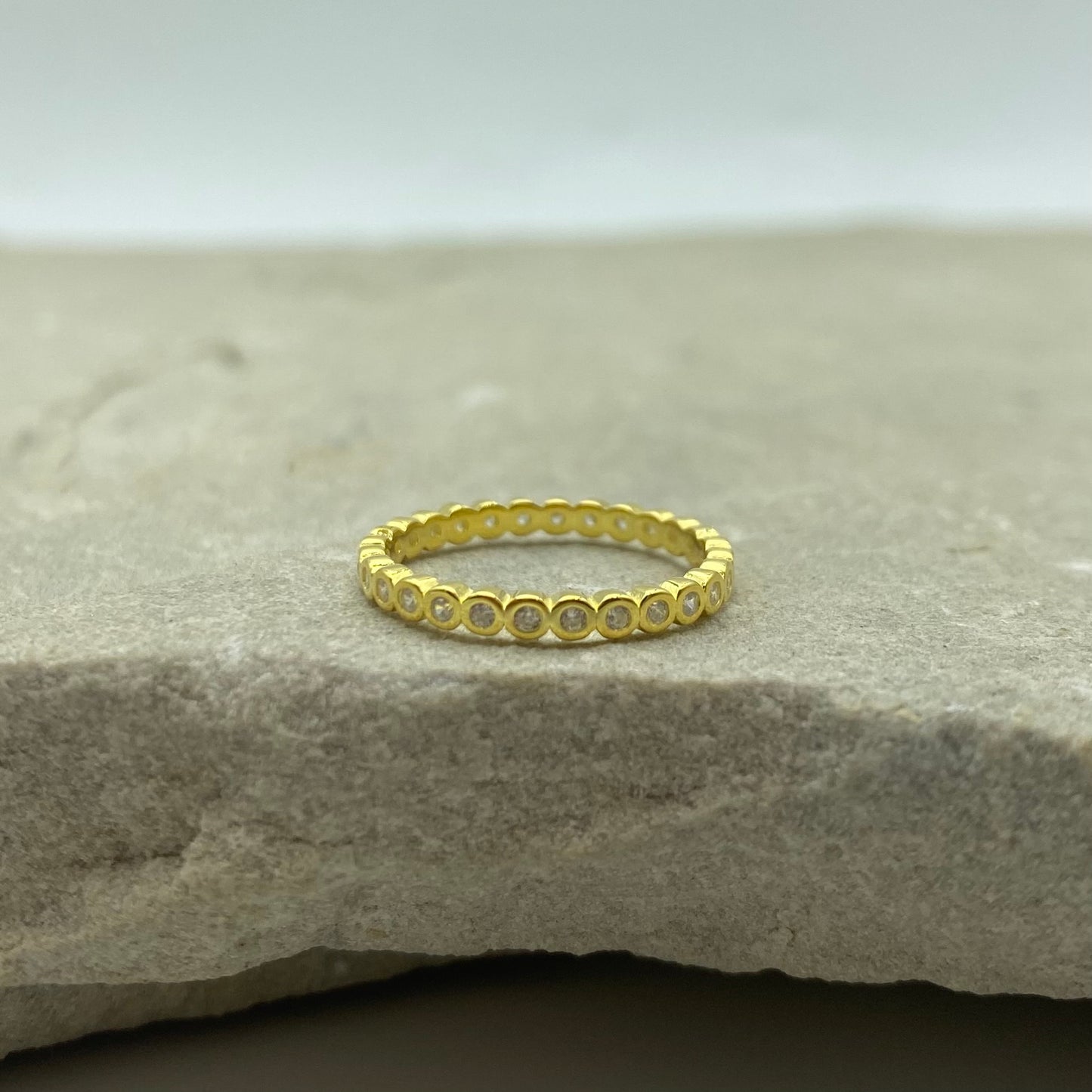 Stacker ring - CZ - Gold