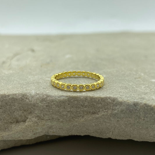 Stacker ring - CZ - Gold