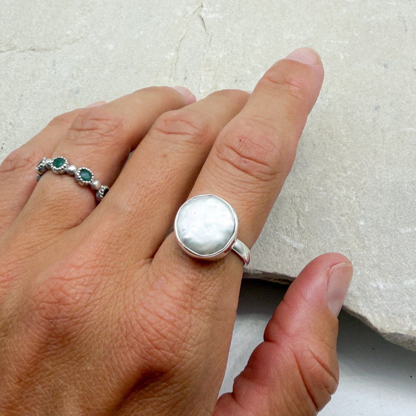 Coin pearl Ring