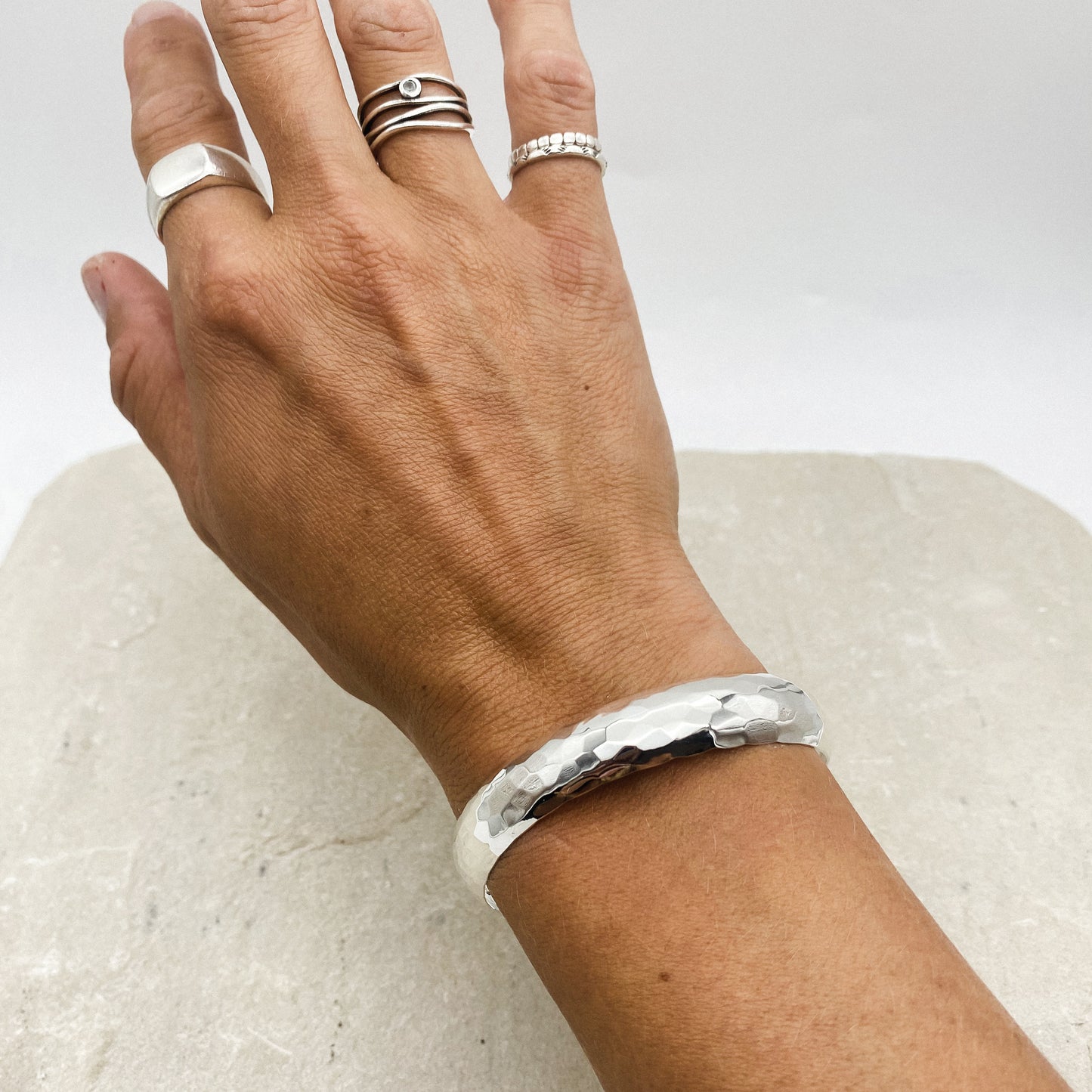 Hammered cuff