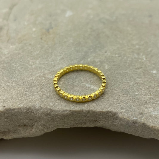 Stacker ring - CZ - Gold