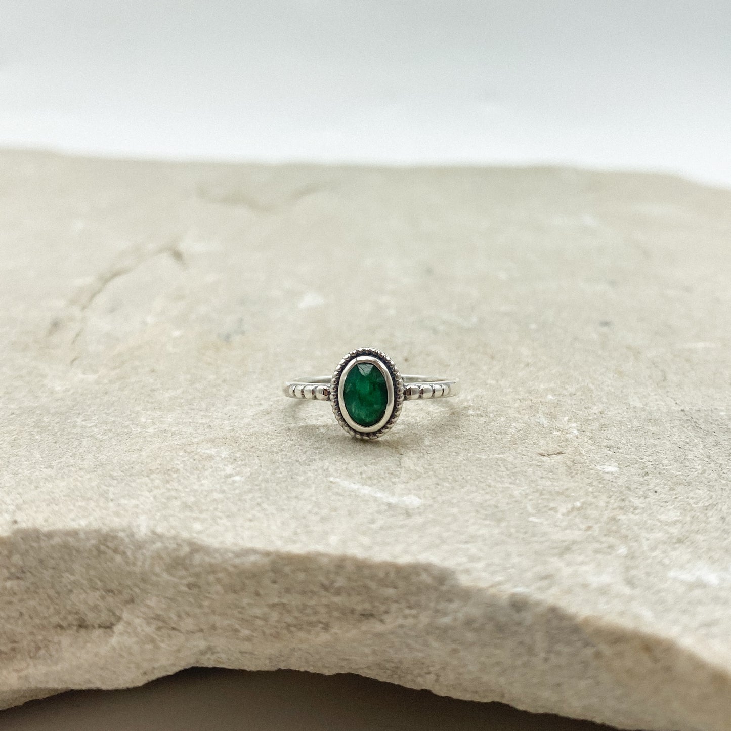 Gypsies ring - Green Agate, Labradorite or Rose Quartz