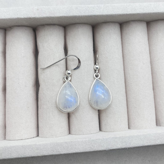 Leora Hook Earrings- moonstone
