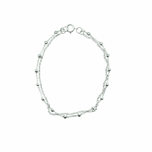Beaded Double Chain bracelet