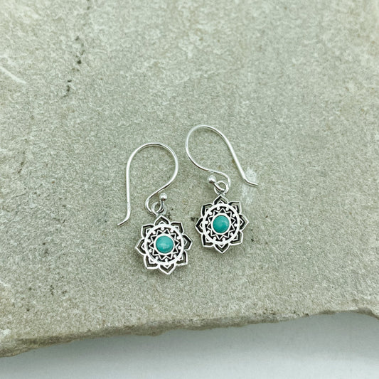 Mandala hook earrings